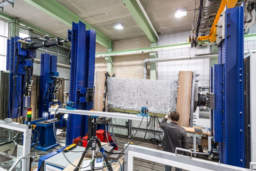 Subkomponententest der Rotorblatt-Hinterkante: