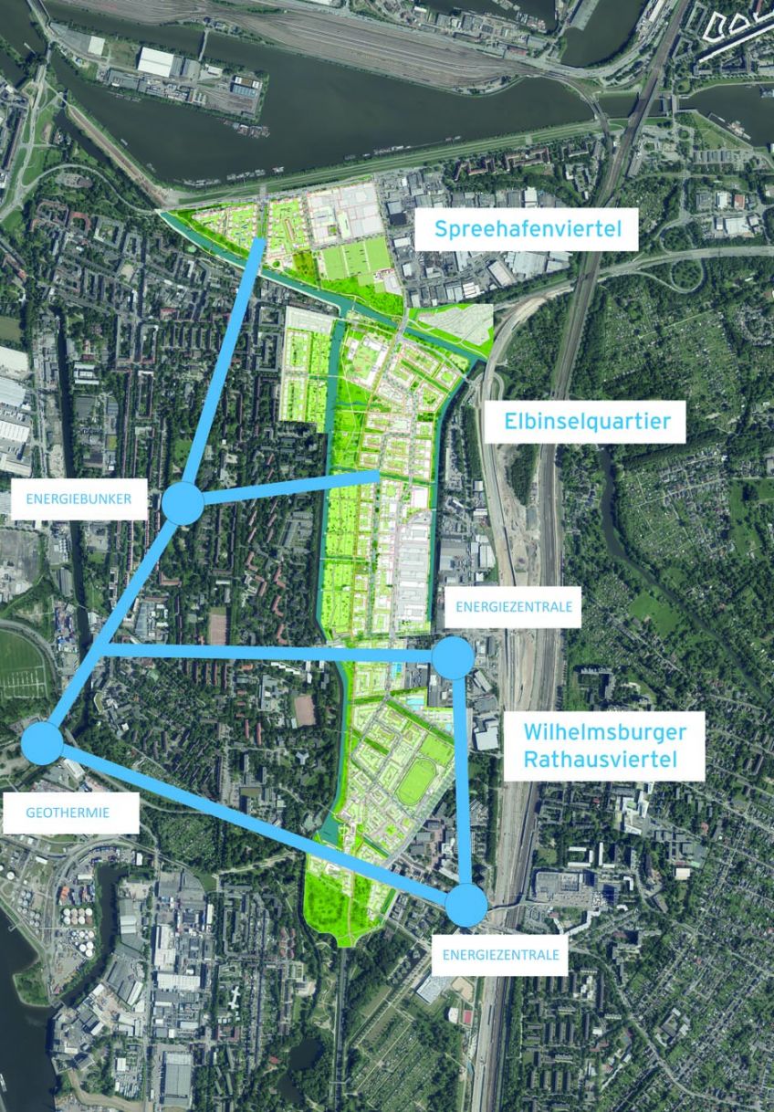 Erdwärme für Quartiere der IBA Hamburg in Wilhelmsburg