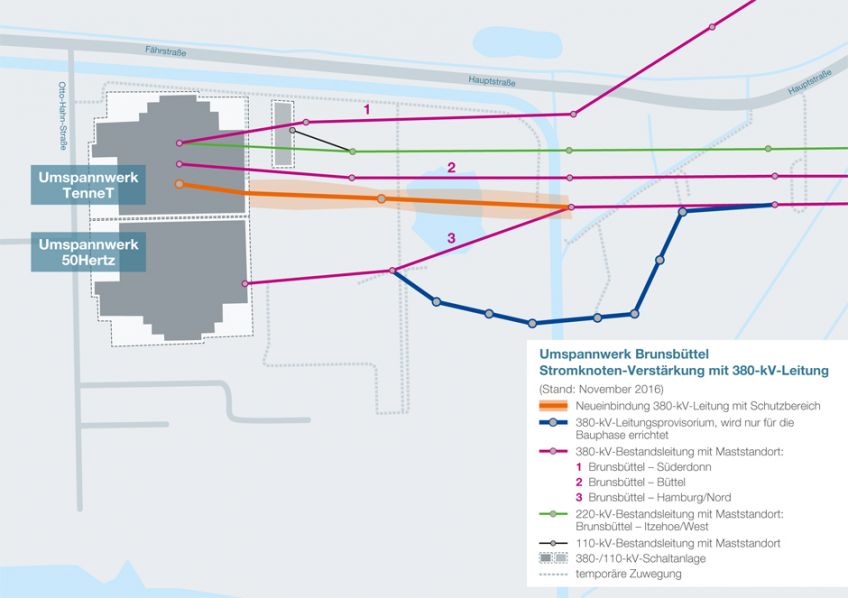 Bauarbeiten von Leitungsabzweig Brunsbüttel begonnen